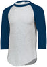Augusta Sportswear Youth Baseball Jersey 2.0 (4421), Color 'Athletic Heather/Navy'